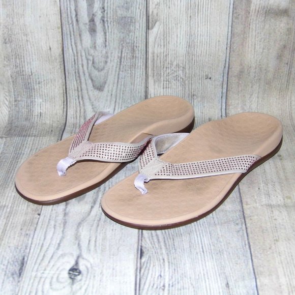 VIONIC Tide Rhinestone Lavender Thong Sandals Womens Size 8 - Picture 3 of 7